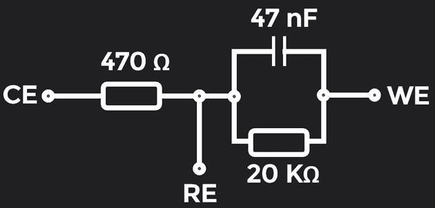 Esquemático del circuito de testing.